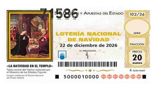 Décimo 71586 del sorteo 102-22/12/2026 Navidad