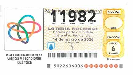 Décimo 11982 del sorteo 22-14/03/2026 Sábado