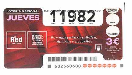 Décimo 11982 del sorteo 25-26/03/2026 Jueves