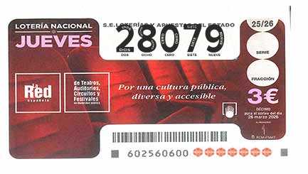 Décimo 28079 del sorteo 25-26/03/2026 Jueves