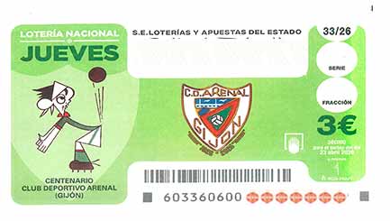 Décimo 13728 del sorteo 33-23/04/2026 Jueves