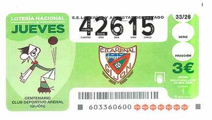Décimo 42615 del sorteo 33-23/04/2026 Jueves
