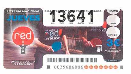 Décimo 13641 del sorteo 35-30/04/2026 Jueves