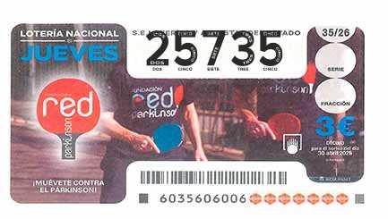 Décimo 25735 del sorteo 35-30/04/2026 Jueves