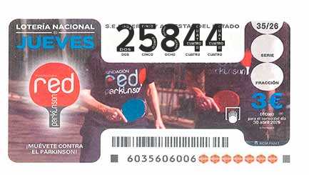 Décimo 25844 del sorteo 35-30/04/2026 Jueves