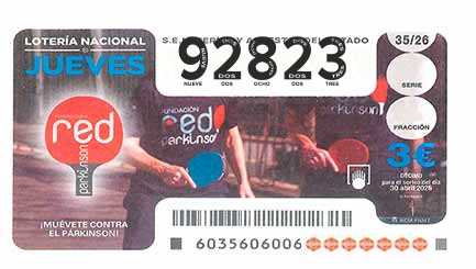 Décimo 92823 del sorteo 35-30/04/2026 Jueves