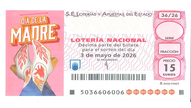 Décimo 01928 del sorteo 36-03/05/2026 Sábado