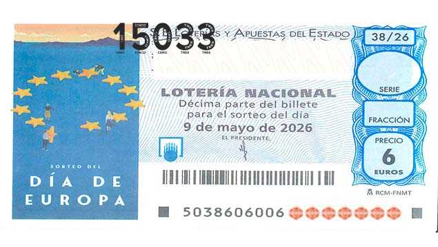 Décimo 15033 del sorteo 38-09/05/2026 Sábado