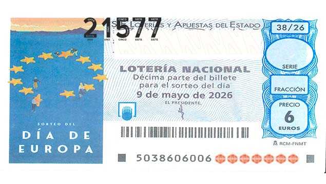 Décimo 21577 del sorteo 38-09/05/2026 Sábado