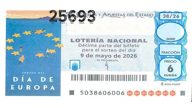 Décimo 25693 del sorteo 38-09/05/2026 Sábado