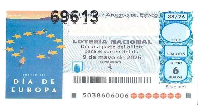 Décimo 69613 del sorteo 38-09/05/2026 Sábado