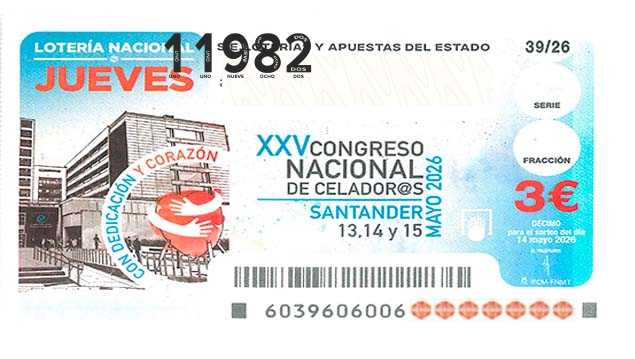 Décimo 11982 del sorteo 39-14/05/2026 Jueves