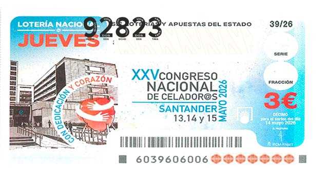 Décimo 92823 del sorteo 39-14/05/2026 Jueves