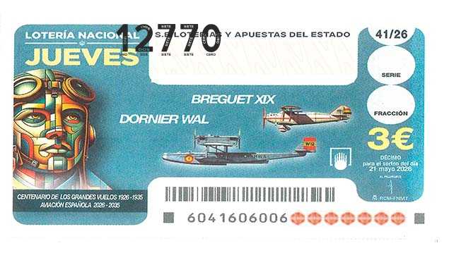 Décimo 12770 del sorteo 41-21/05/2026 Jueves