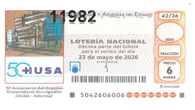 Décimo 11982 del sorteo 42-23/05/2026 Sábado