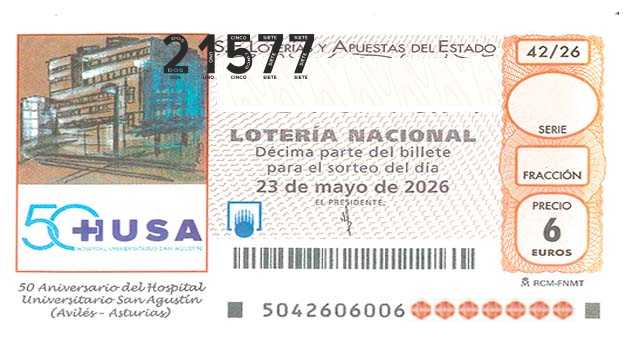 Décimo 21577 del sorteo 42-23/05/2026 Sábado