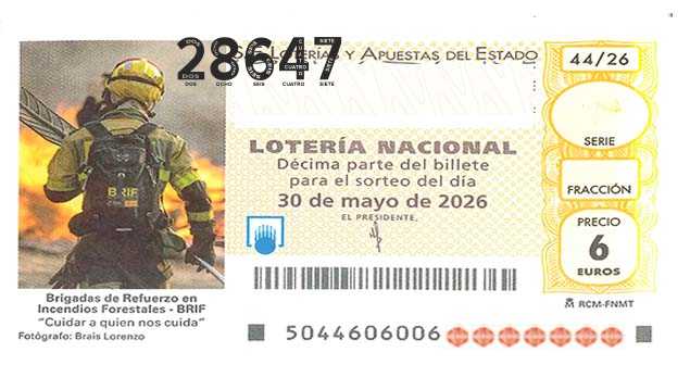 Décimo 28647 del sorteo 44-30/05/2026 Sábado