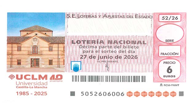 Décimo 30638 del sorteo 52-27/06/2026 Sábado