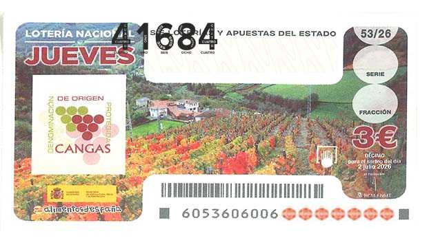 Décimo 41684 del sorteo 53-02/07/2026 Jueves