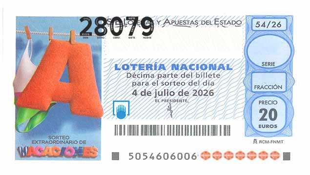 Décimo 28079 del sorteo 54-04/07/2026 Sábado
