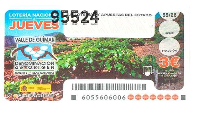 Décimo 95524 del sorteo 55-09/07/2026 Jueves