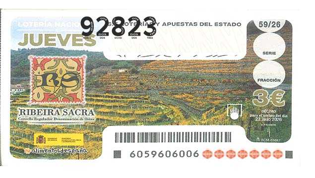 Décimo 92823 del sorteo 59-23/07/2026 Jueves