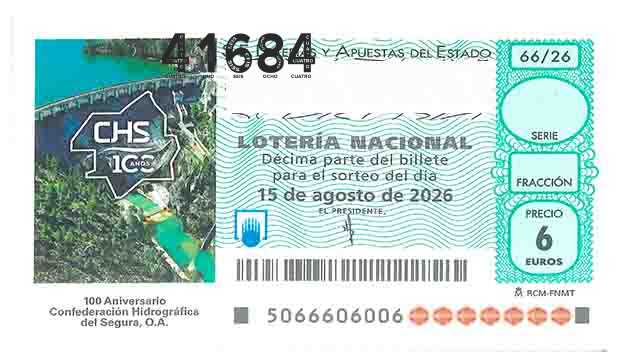 Décimo 41684 del sorteo 66-15/08/2026 Sábado